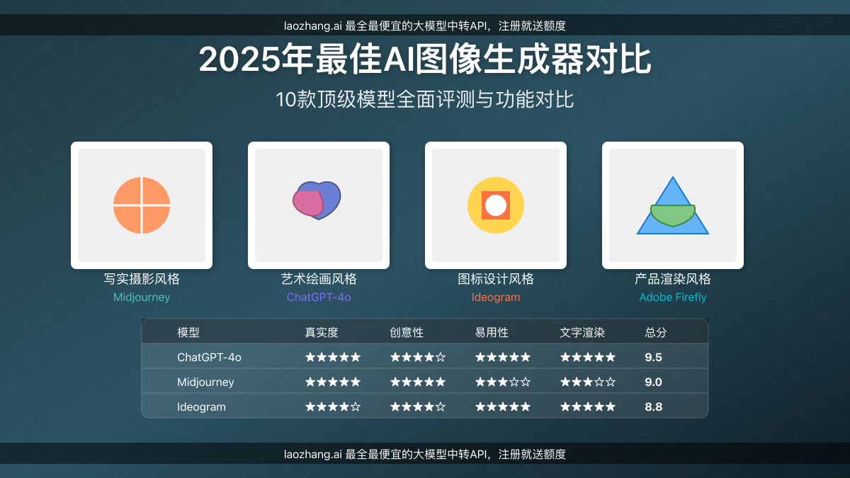 2025年最佳AI图像生成器对比封面图