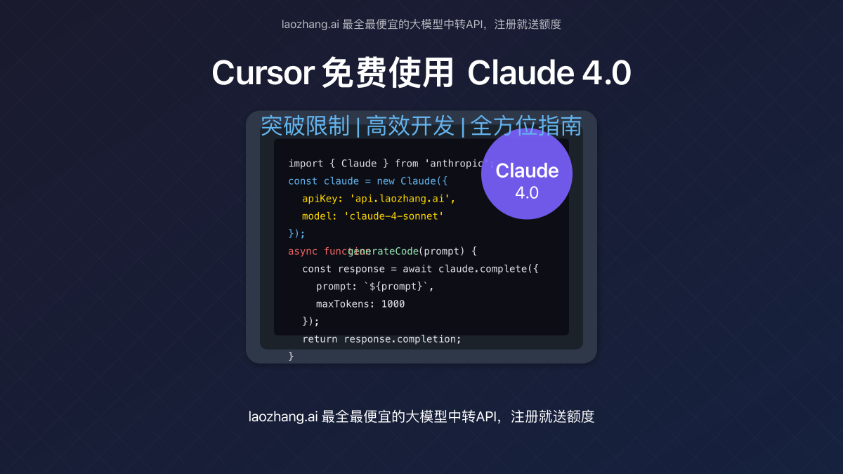 Cursor与Claude 4.0集成封面图