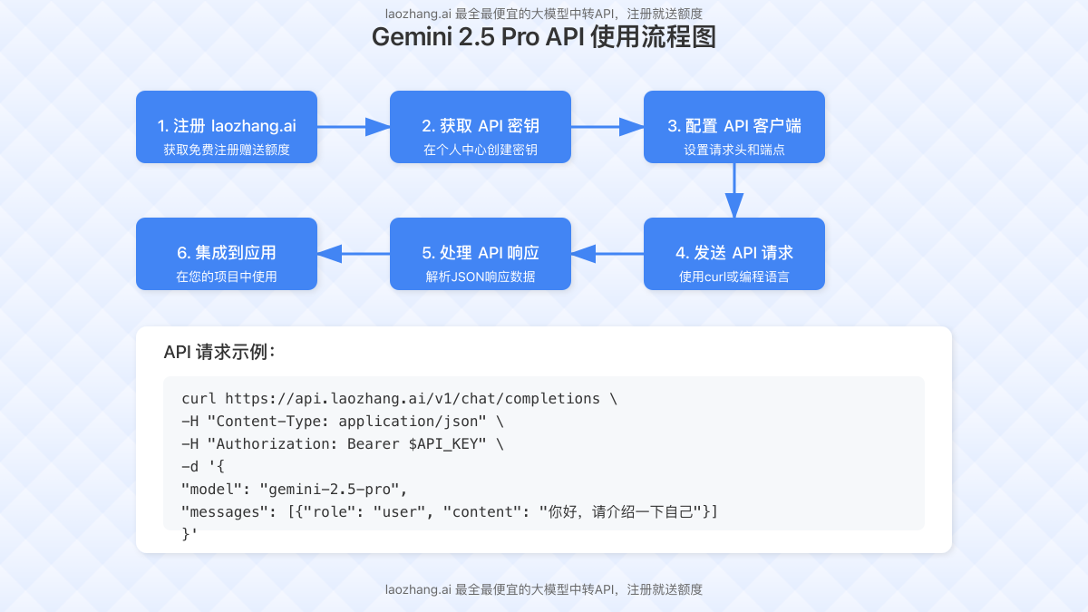 使用Gemini 2.5 Pro API的流程图