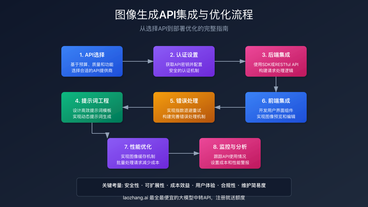 图像生成API集成与优化流程图