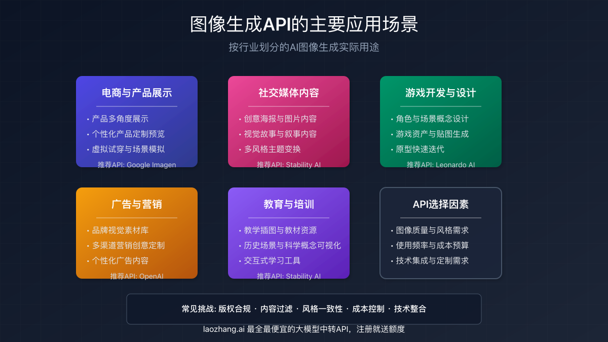 图像生成API的主要应用场景