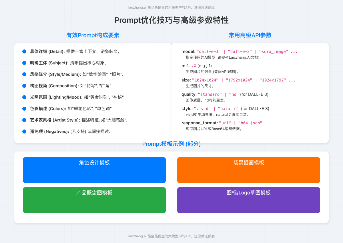 Prompt优化技巧与高级参数特性图