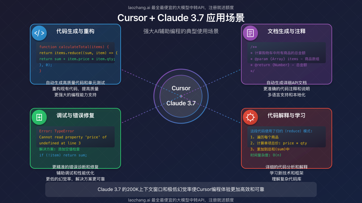 Cursor与Claude 3.7模型结合的主要应用场景