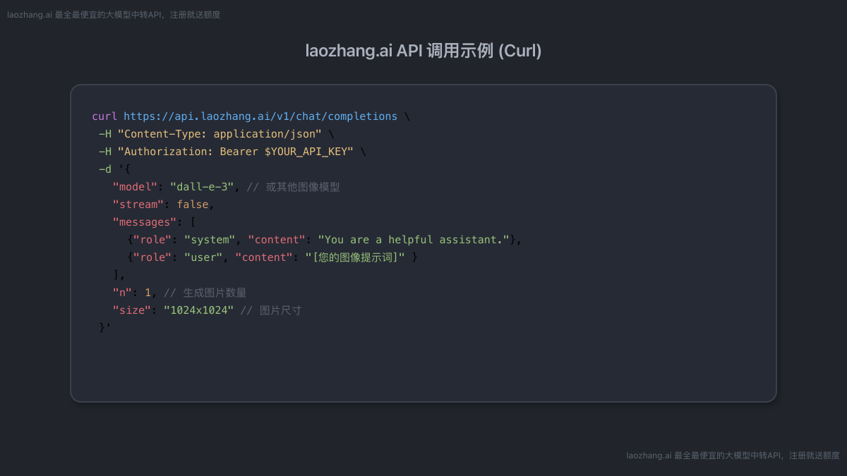 laozhang.ai API 调用示例图