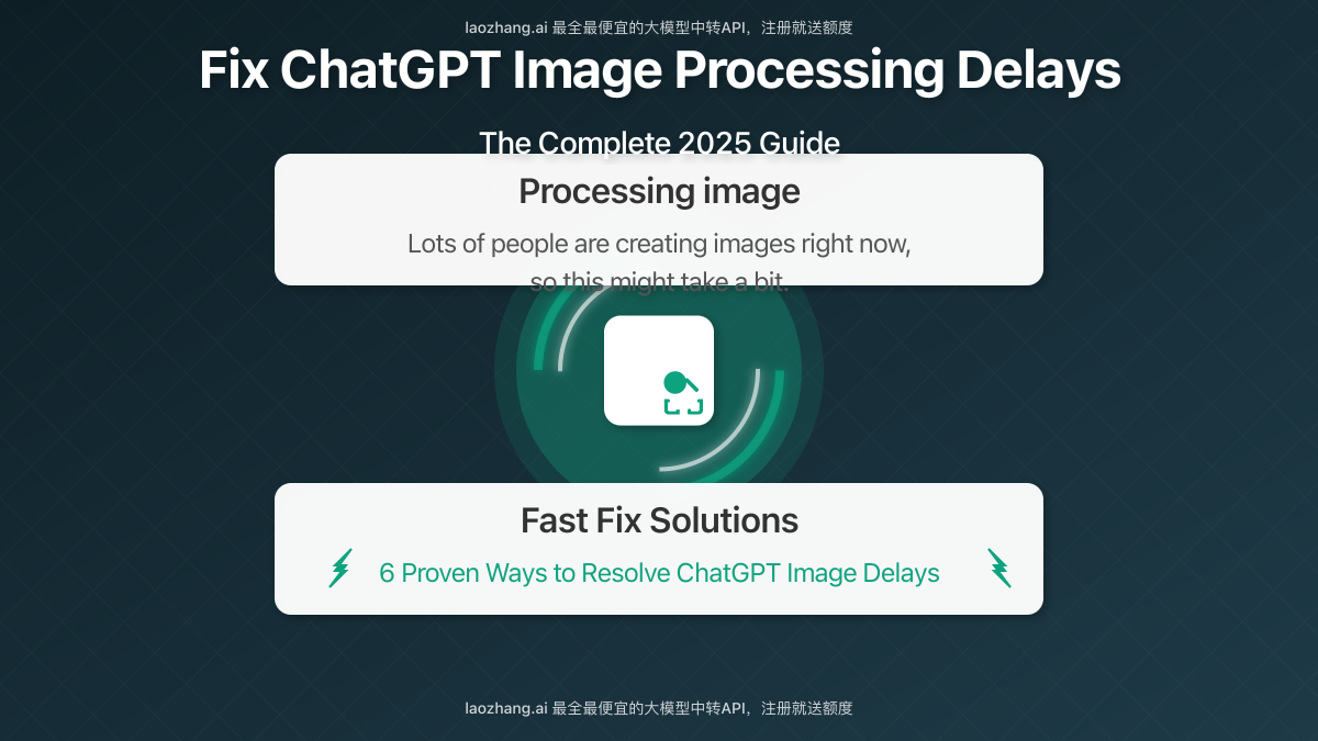 ChatGPT image processing delay problem and solution overview
