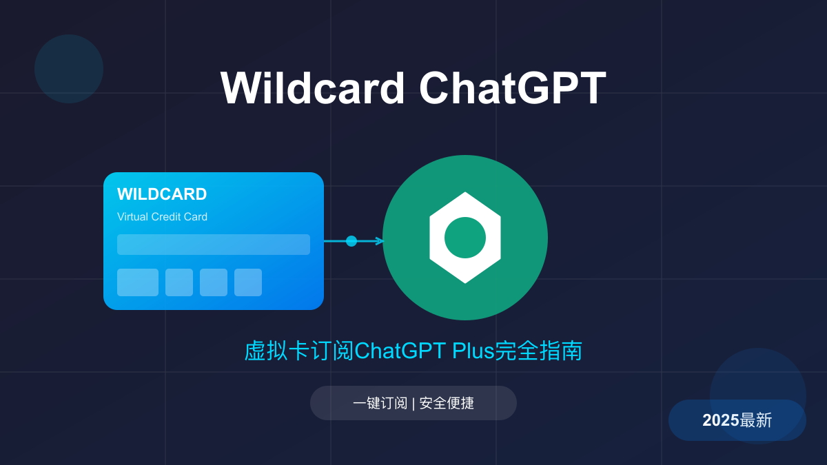 Wildcard ChatGPT虚拟卡订阅指南2025