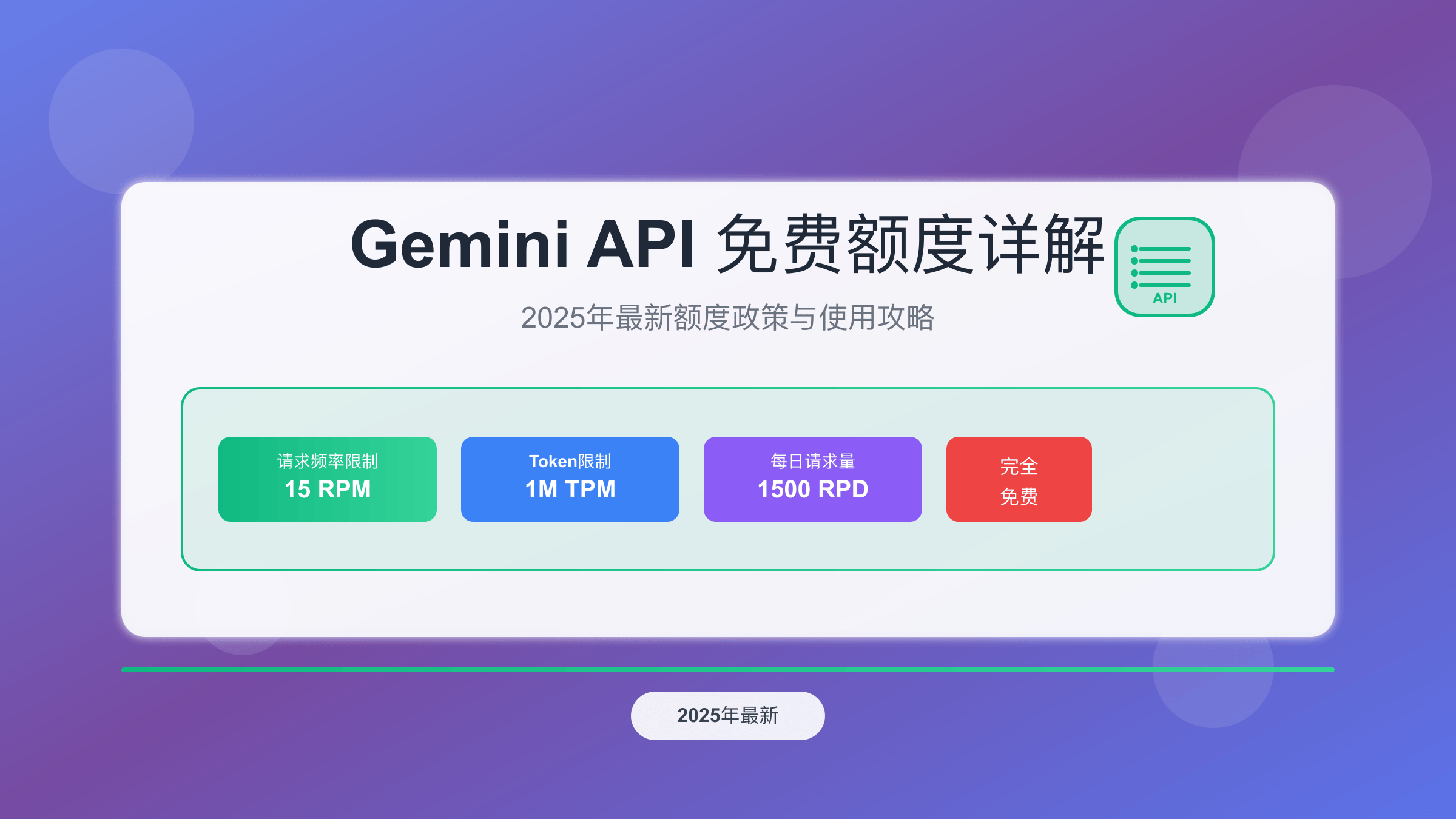 Gemini API免费层完整指南2025