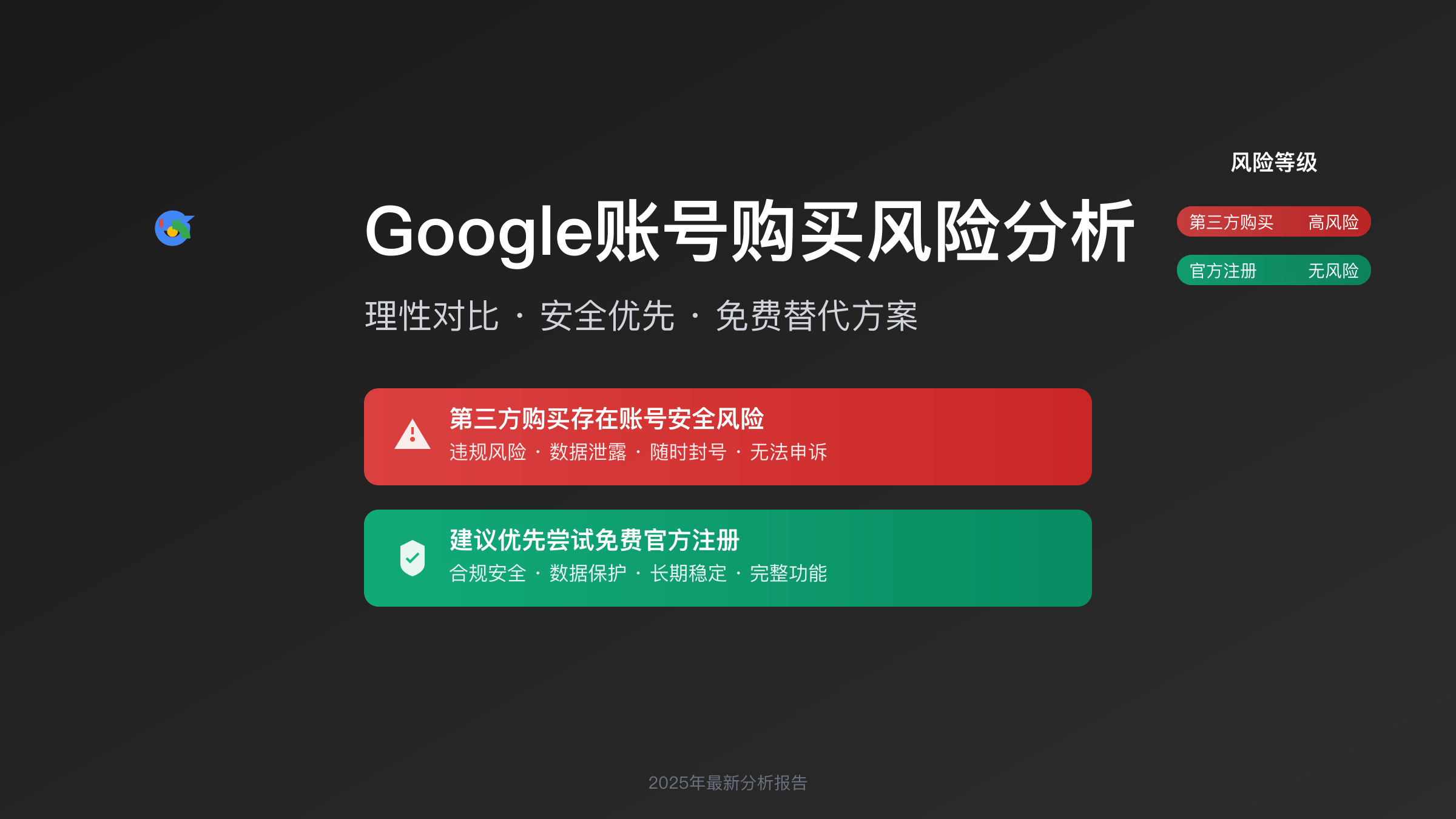 Google账号购买风险与解决方案