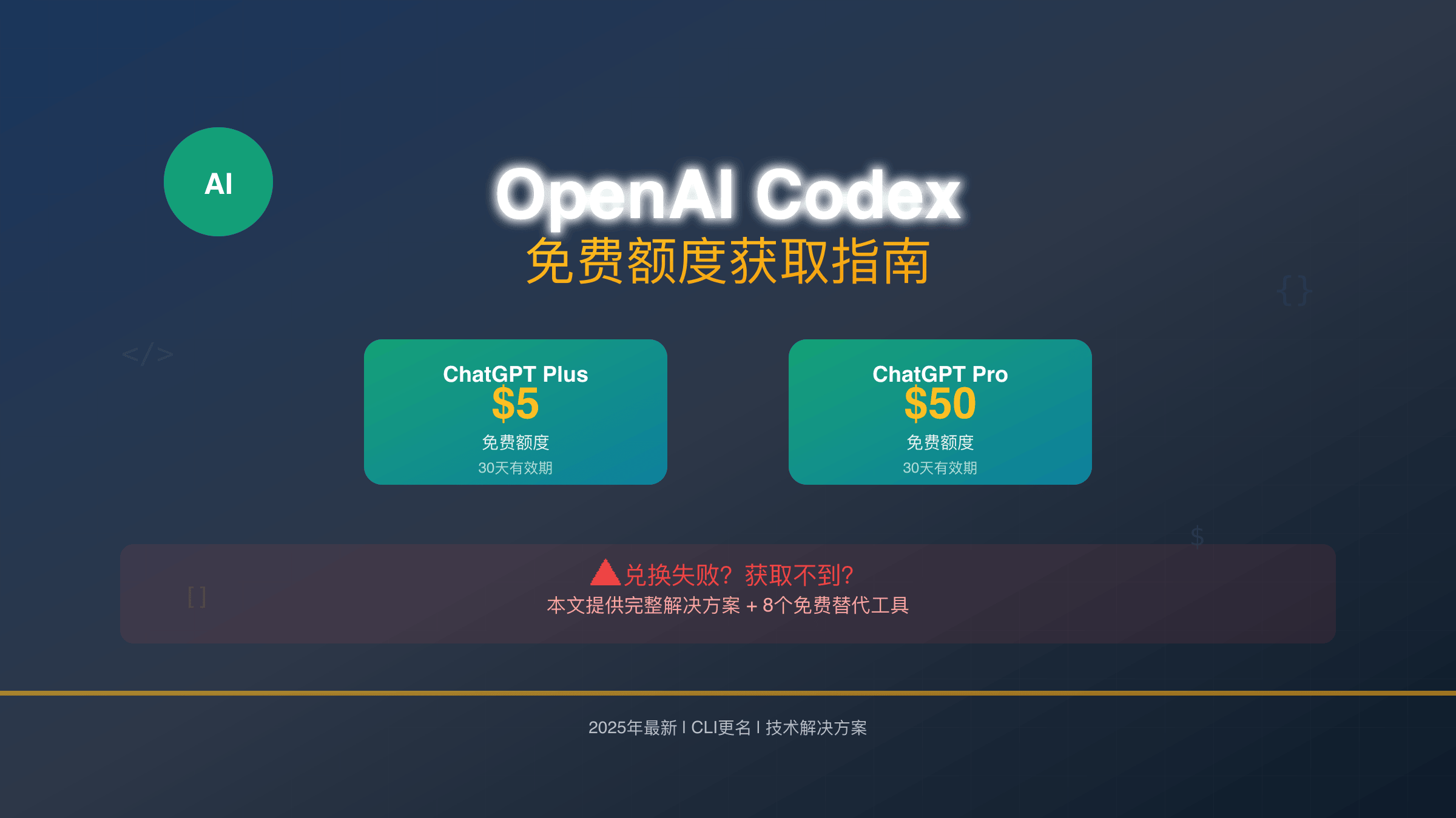 OpenAI Codex免费额度获取指南