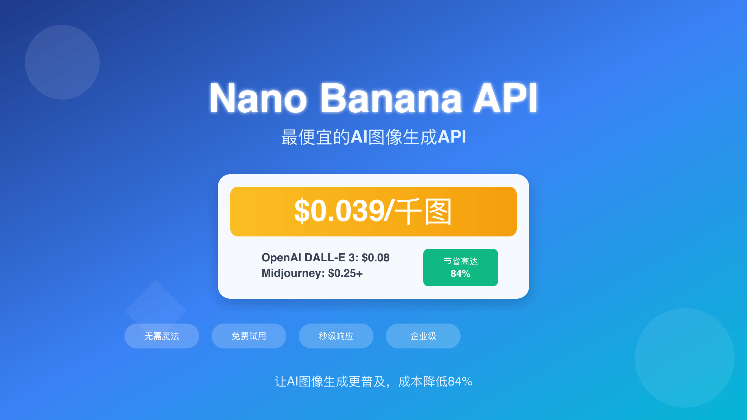 Nano Banana API最便宜价格对比封面图