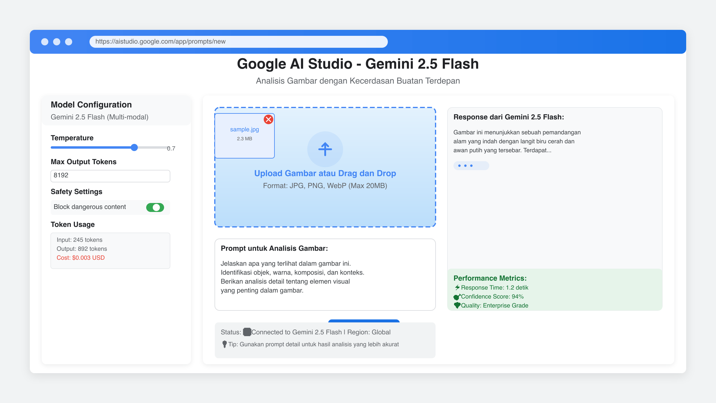 Interface Google AI Studio vs Platform Alternatif