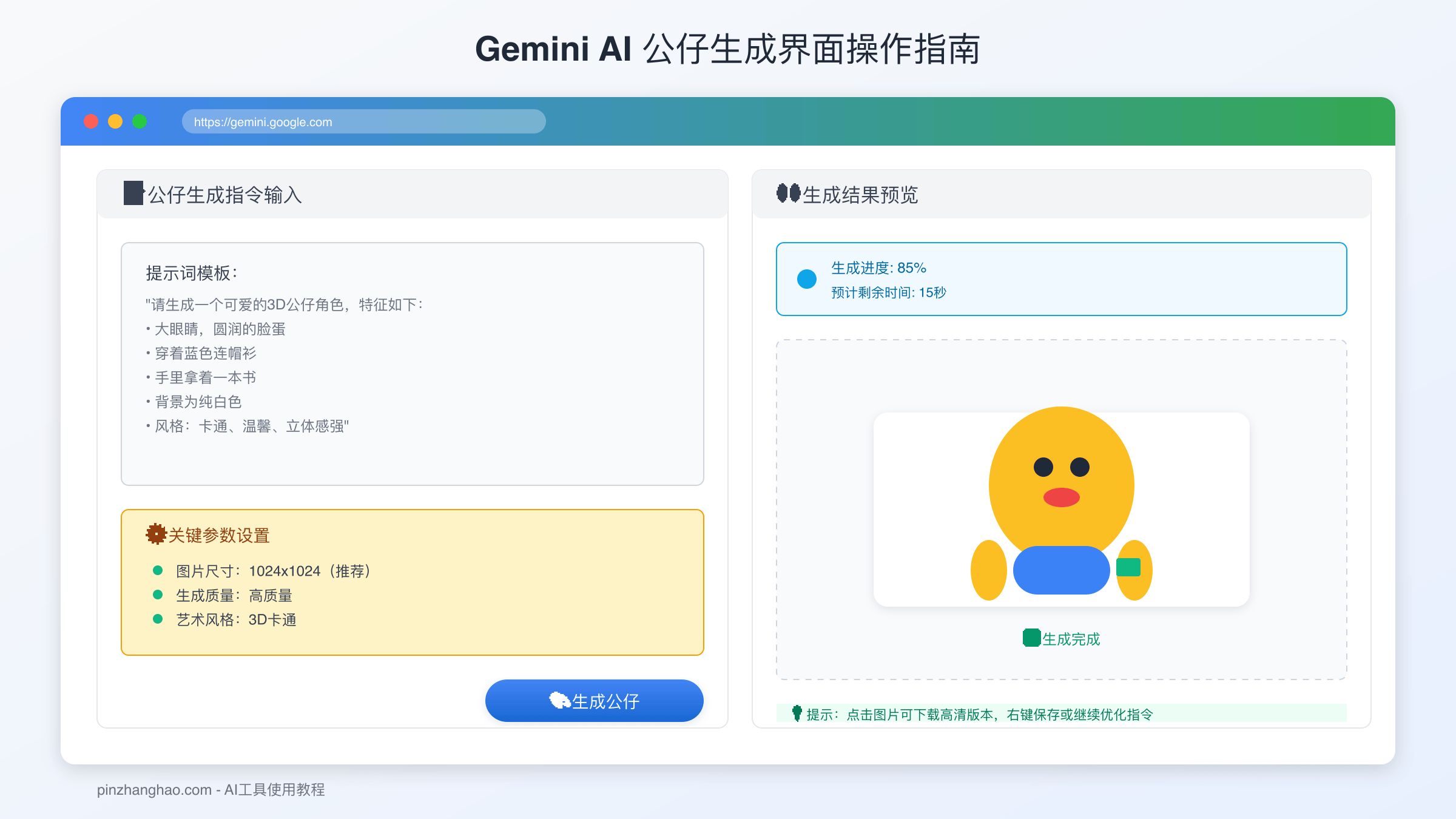 Google AI Studio操作界面展示Nano Banana模型选择和图片上传流程