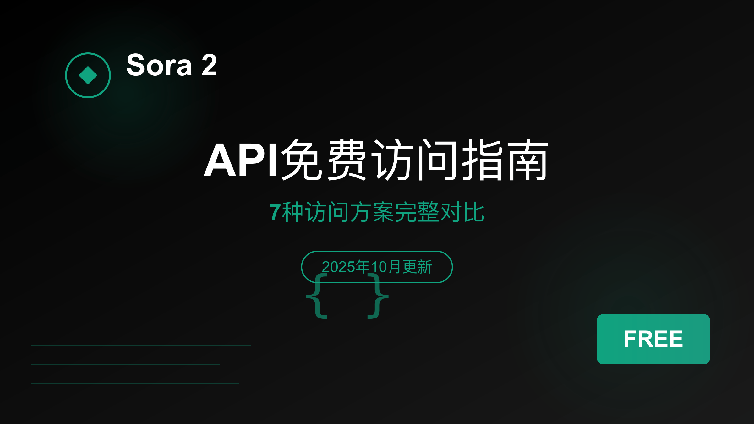 Sora 2 API免费访问完整指南 2025